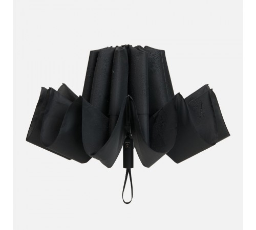 Зонт обратного сложения twoGether с двойным куполом, черный