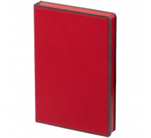 Ежедневник Frame, недатированный, красный с серым