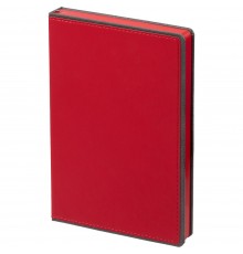 Ежедневник Frame, недатированный, красный с серым