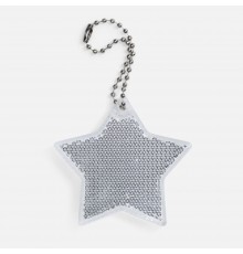 Пешеходный светоотражатель с цепочкой «Звезда», белый