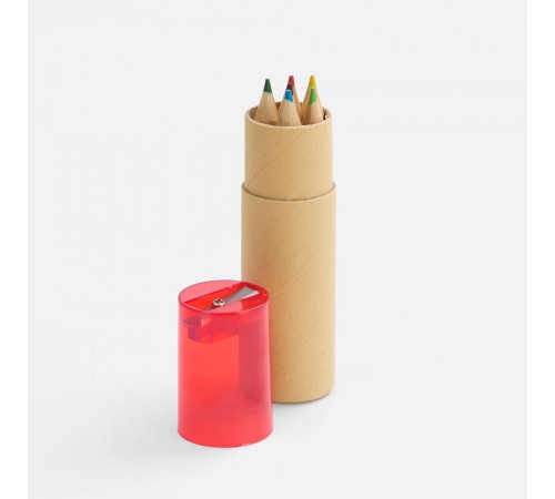Набор карандашей Pencilvania Office с точилкой, красный