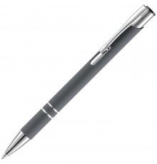 Ручка шариковая Keskus Soft Touch, серая