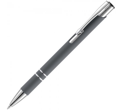 Ручка шариковая Keskus Soft Touch, серая