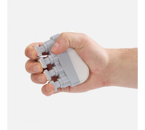 Эспандер кистевой FingerTap, серый с белым