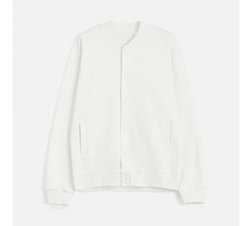 Бомбер унисекс Nuppu, молочно-белый