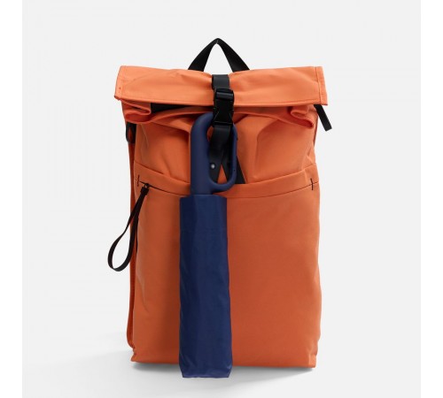 Зонт складной Skymate с УФ-защитой и ручкой-карабином, темно-синий