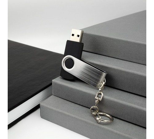 Флешка Twist, черная, 16 Гб