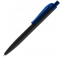 Ручка шариковая Prodir QS01 PRT-T Soft Touch, черная с синим