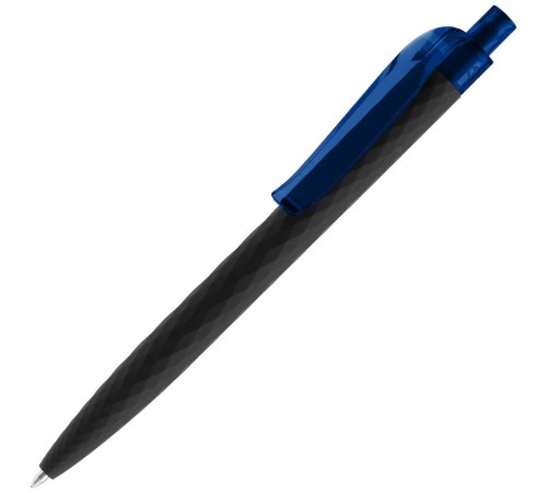 Ручка шариковая Prodir QS01 PRT-T Soft Touch, черная с синим