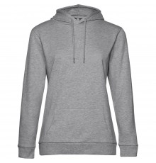 Толстовка с капюшоном женская Hoodie, серый меланж