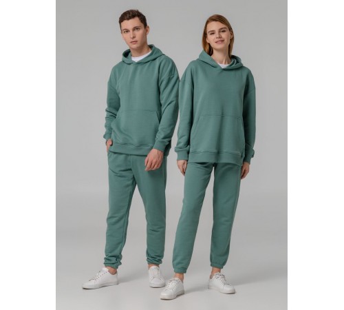 Худи оверсайз Kulonga Comfort, серо-зеленое