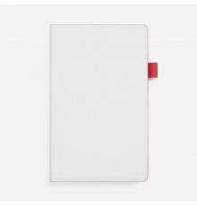 Ежедневник White Shall, недатированный, бело-красный