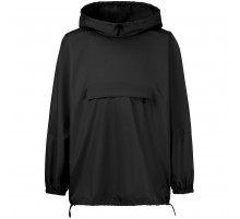 Дождевик-анорак Hard Work, укороченный, черный, единый размер