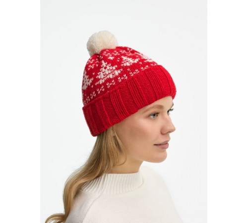 Шапка Holidale, красная с молочным