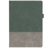 Ежедневник Horizon, недатированный, серый с зеленым