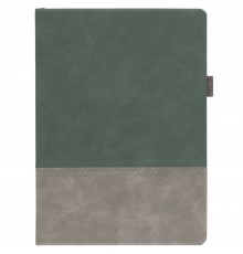 Ежедневник Horizon, недатированный, серый с зеленым