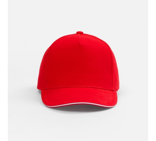 Бейсболка Classic 2.0, красная с белым кантом
