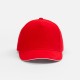 Бейсболка Classic 2.0, красная с белым кантом