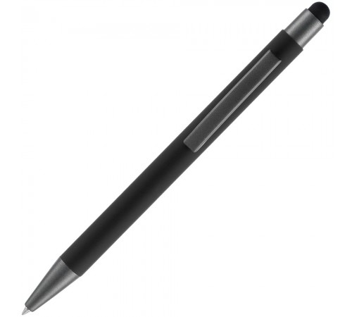 Ручка шариковая Atento Soft Touch Stylus со стилусом, черная