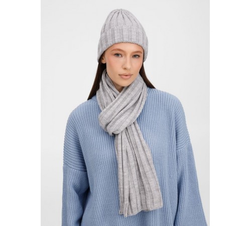 Шарф Metelitsa, серебристо-серый меланж