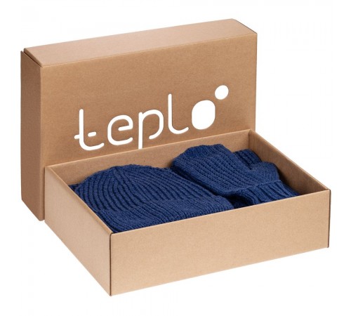 Набор Nordkyn с шарфом, синий меланж