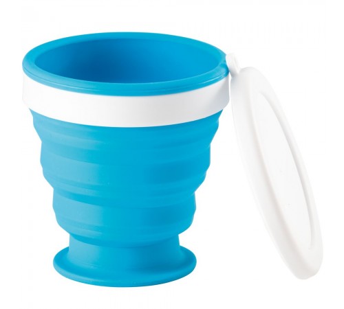 Складной стакан с крышкой Astrada, желтый