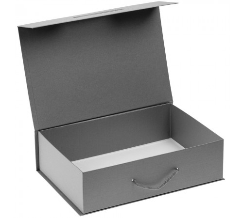 Коробка Case, подарочная, серебристая