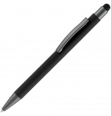 Ручка шариковая Atento Soft Touch Stylus со стилусом, черная
