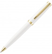 Ручка шариковая Letra Gold, глянцевая, белая