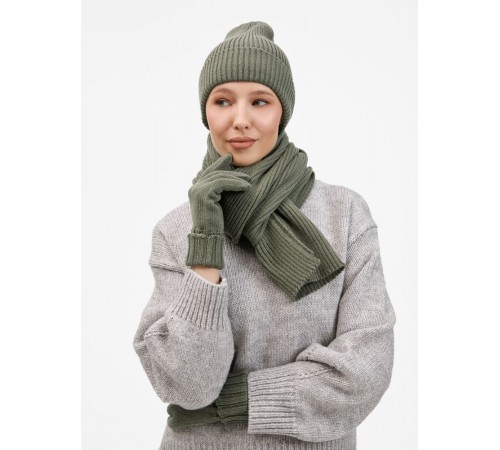 Шарф Catch Match, зеленый (полынь)