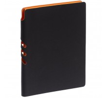 Ежедневник Flexpen Black, недатированный, черный со светло-оранжевым
