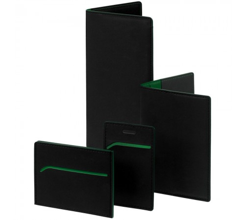 Дорожный органайзер Multimo, черный с зеленым