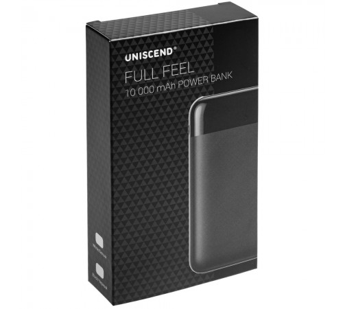 Внешний аккумулятор Uniscend Full Feel 10000 мАч с индикатором, черный