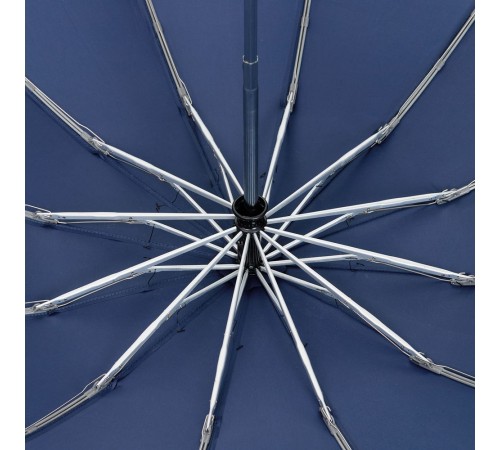 Зонт обратного сложения inLoop с ручкой-карабином, темно-синий