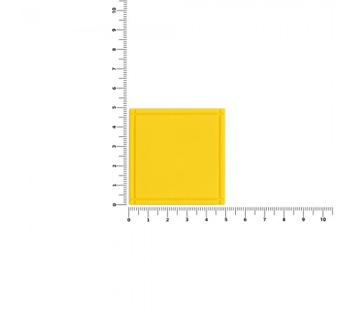 Лейбл из ПВХ Dzeta, L, желтый