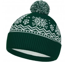 Шапка Elnik, зеленая с молочно-белым