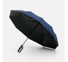Зонт складной Skymate с УФ-защитой и ручкой-карабином, темно-синий