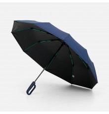 Зонт складной Skymate с УФ-защитой и ручкой-карабином, темно-синий
