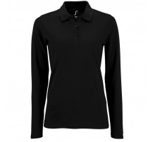 Рубашка поло женская с длинным рукавом Perfect LSL Women, черная