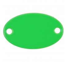 Шильдик металлический Alfa Oval, зеленый неон