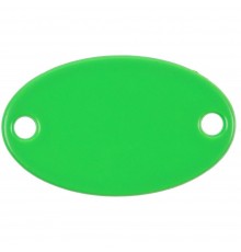 Шильдик металлический Alfa Oval, зеленый неон