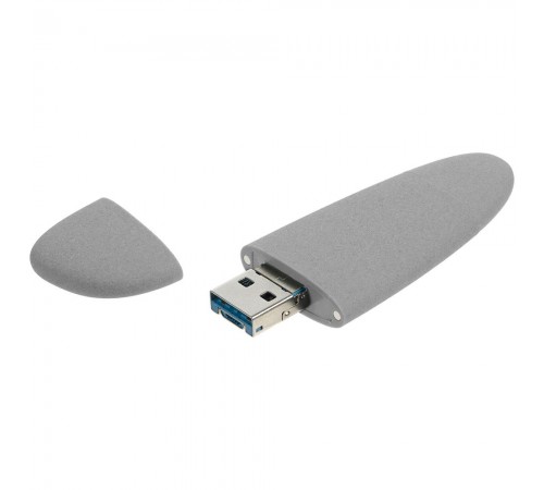 Флешка Pebble Universal, USB 3.0, серая, 64 Гб