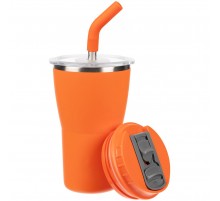 Термостакан Sapporo без логотипа, оранжевый