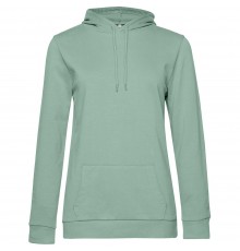Толстовка с капюшоном женская Hoodie, серо-зеленая