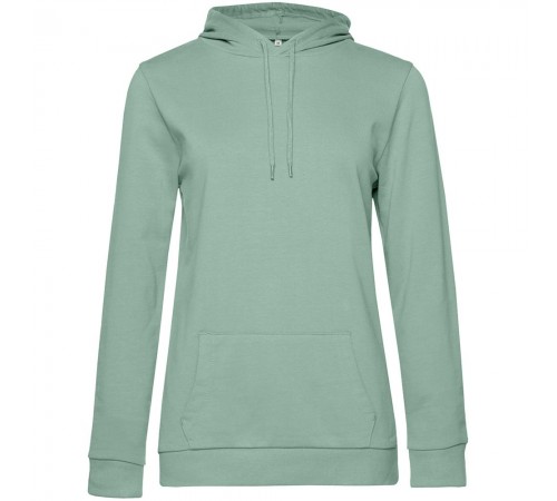 Толстовка с капюшоном женская Hoodie, серо-зеленая
