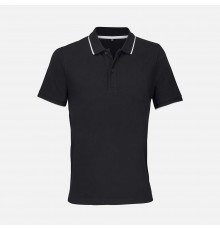 Рубашка поло унисекс Palermo, черная с белым