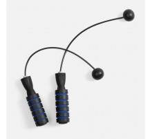 Беспроводная скакалка Silentino, черная с синим