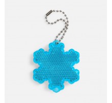 Пешеходный светоотражатель с цепочкой «Снежинка», синий