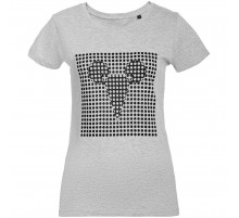 Футболка женская Optical Mouse, серый меланж