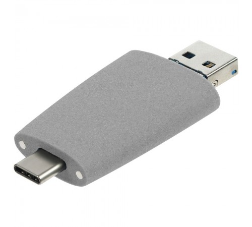 Флешка Pebble Universal, USB 3.0, серая, 64 Гб